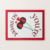 あなたはの甘い熟した赤さくらんぼさくらんぼ果実 ジグソーパズル (横)