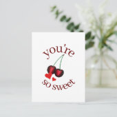 あなたはの甘い熟した赤さくらんぼさくらんぼ果実 ポストカード (スタンド正面)