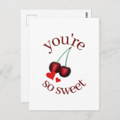 あなたはの甘い熟した赤さくらんぼさくらんぼ果実 ポストカード (正面/裏面)