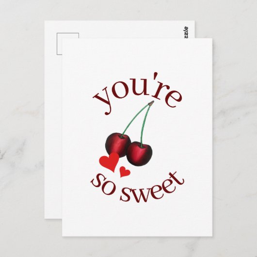 あなたはの甘い熟した赤さくらんぼさくらんぼ果実 ポストカード (正面/裏面)