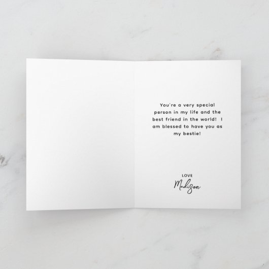 あなたはの私おもしろいの友情パーソナライズされた カード (内部)