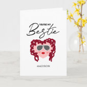 あなたはの私おもしろいの友情パーソナライズされた カード (黄色い花)