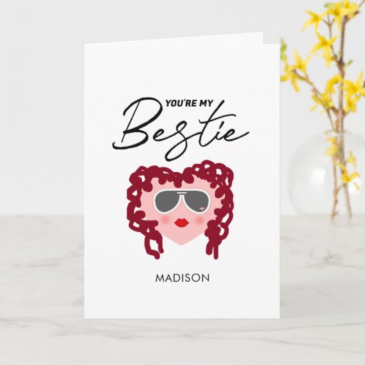 あなたはの私おもしろいの友情パーソナライズされた カード (黄色い花)