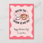 あなたはの私のお茶キッズバレンタインデーへの砂糖 ノートカード (正面)