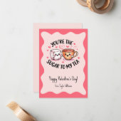 あなたはの私のお茶キッズバレンタインデーへの砂糖 ノートカード (正面/裏面インサイチュ)