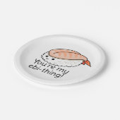 あなたはの私のエビモノすしプリン ペーパープレート (アングル)