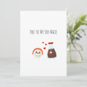 あなたはの私のソウルメイト – Sushi おもしろい Food Punカード サンキューカード (スタンド正面)