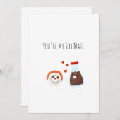 あなたはの私のソウルメイト – Sushi おもしろい Food Punカード サンキューカード (正面/裏面)