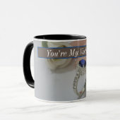 あなたはの私のバレンタインのサファイアダイヤモンドコーヒーマグ マグカップ (正面左)