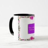 あなたはの私のバレンタイン紫の花コーヒーマグ マグカップ (正面左)