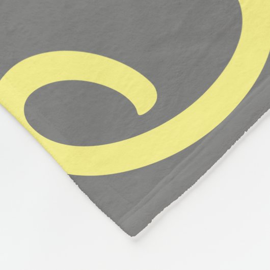 あなたはの素晴らし名前をカスタムする、単語、灰色の黄色 フリースブランケット (角)