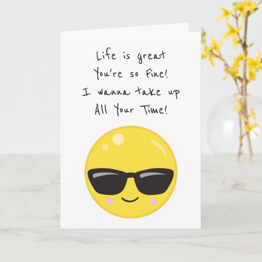 あなたはの素晴らし悪い詩の日かわいい詩 カード (黄色い花)