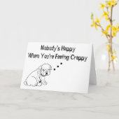 *あなたはのCRAPPY*カードで感じは誰も幸せではない カード (黄色い花)