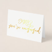 あなたはのOMG婚約したおもしろい婚約おめでとう 箔カード (正面)