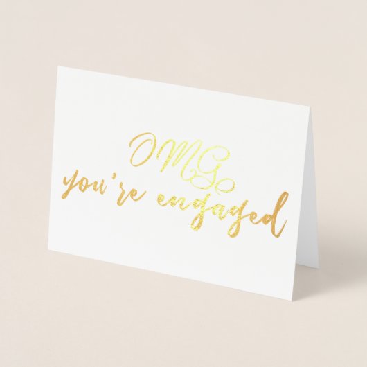 あなたはのOMG婚約したおもしろい婚約おめでとう 箔カード (正面)