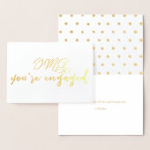 あなたはのOMG婚約したおもしろい婚約おめでとう 箔カード (ディスプレー)