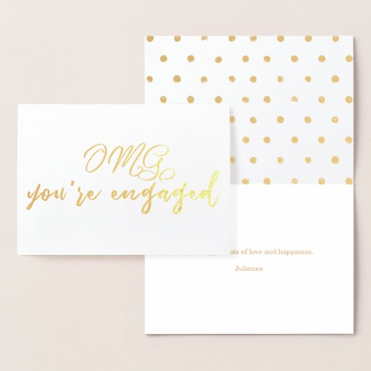 あなたはのOMG婚約したおもしろい婚約おめでとう 箔カード (ディスプレー)