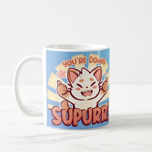 あなたはのSuPURRの実行 コーヒーマグカップ (左)