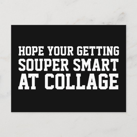 あなたははがき頭が切れるをおもしろい取る ポストカード (正面)