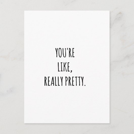 あなたはは本当にかわいらし ポストカード (正面)