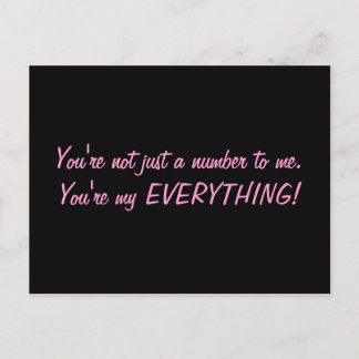 「あなたはは私に番号だけじゃない」はがき ポストカード