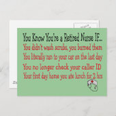 あなたはは退職したナースもし... ポストカード (正面/裏面)