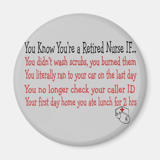 あなたはは退職したナースもし... マグネット (正面)