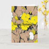 あなたはまだ生きた記念日カード カード (黄色い花)