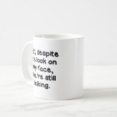 あなたはまだ話している コーヒーマグカップ (正面左)