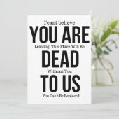 あなたはもう死んだ人扱いよ なんて書いてある面白いマグカップを同僚に 招待状 (スタンド正面)