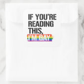 あなたはもしこ読れ、私はゲイ スクエアシール (バッグ)