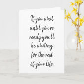 あなたはもしの準備まで待つ カード (黄色い花)
