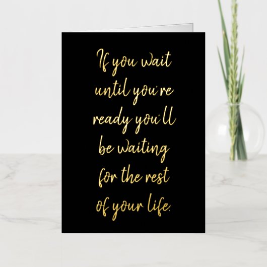 あなたはもしの準備まで待つ 箔シーズンカード (正面)