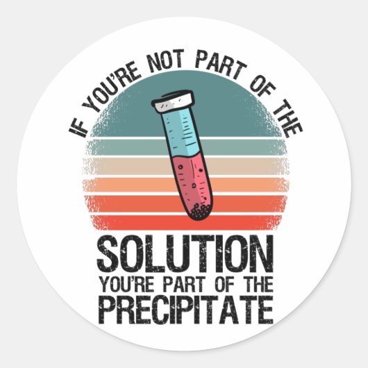 あなたはもしソリューション化学に含まれていおもしろいない ラウンドシール (正面)