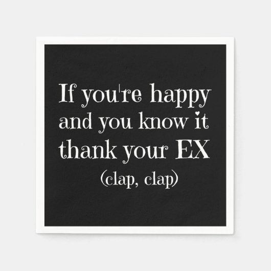 あなたはもしハッピーおもしろい引用文 スタンダードカクテルナプキン (正面)