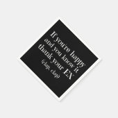 あなたはもしハッピーおもしろい引用文 スタンダードカクテルナプキン (角)