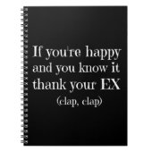 あなたはもしハッピーおもしろい引用文 ノートブック (正面)