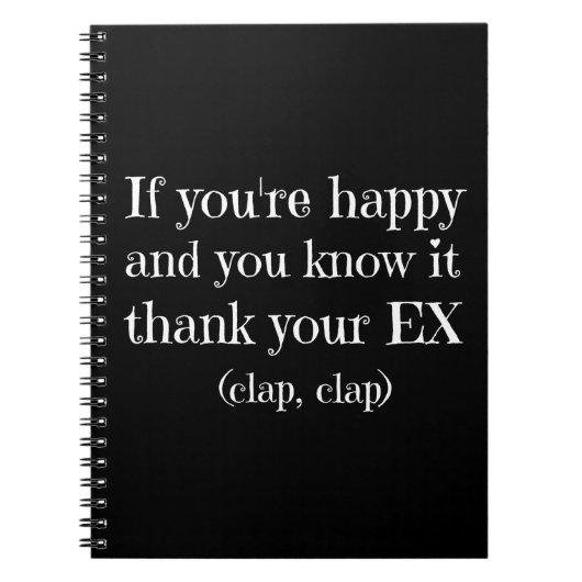 あなたはもしハッピーおもしろい引用文 ノートブック (正面)