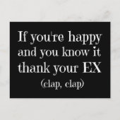 あなたはもしハッピーおもしろい引用文 ポストカード (正面)