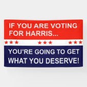 あなたはもしハリスの投票… 横断幕 (横)