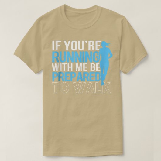 あなたはもしランニングは私と一緒にのランニングImictic Gym Fi Tシャツ (デザイン正面)