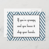 あなたはもし不機嫌で知っているだろう ポストカード (正面/裏面)