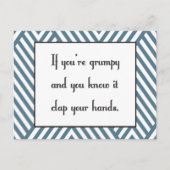 あなたはもし不機嫌で知っているだろう ポストカード (正面)