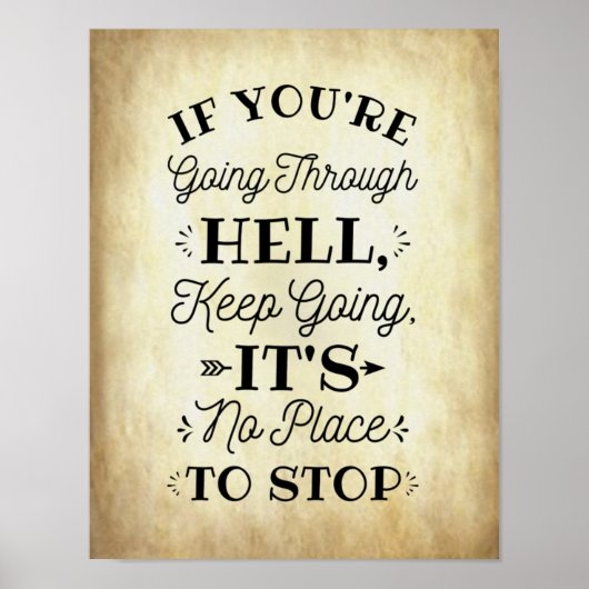 あなたはもし地獄を経て意欲を起こインスパイアる ポスター (正面)