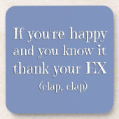 あなたはもし幸せおもしろいな離婚引用文 コースター (正面)