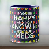 あなたはもし幸せで知っているITおもしろい引用文 ツートーンマグカップ