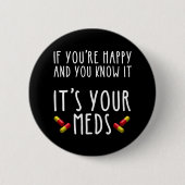 あなたはもし幸せで、それはあなたのCdであることを知っている 缶バッジ (正面)