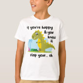 あなたはもし幸せでTシャツ(光)を知っている Tシャツ (正面)