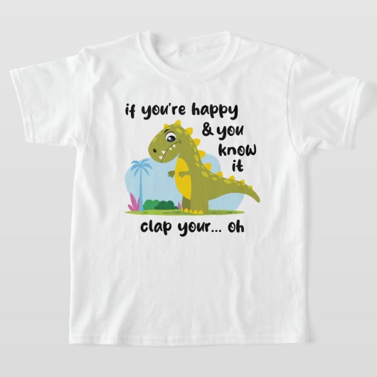 あなたはもし幸せでTシャツ(光)を知っている Tシャツ (レイダウン)