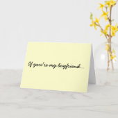 あなたはもし彼氏が… カード (黄色い花)